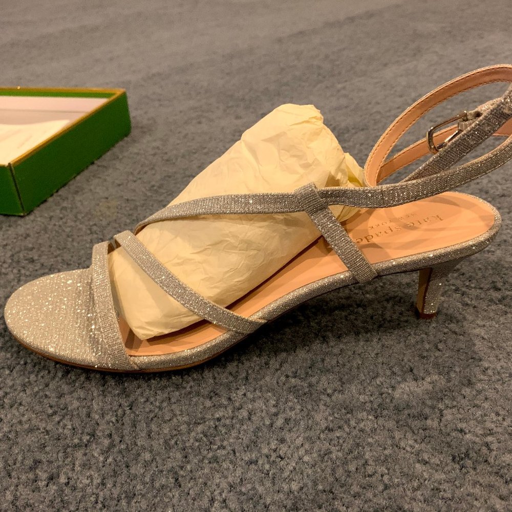 BRAND NEW Kate Spade Shauna (10) Silver heel